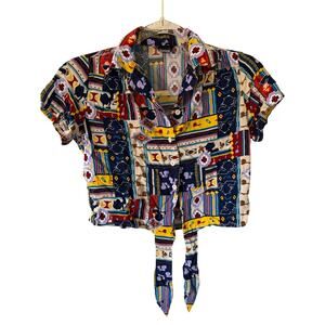 Emperors New Groove front tie crop top size xxs
